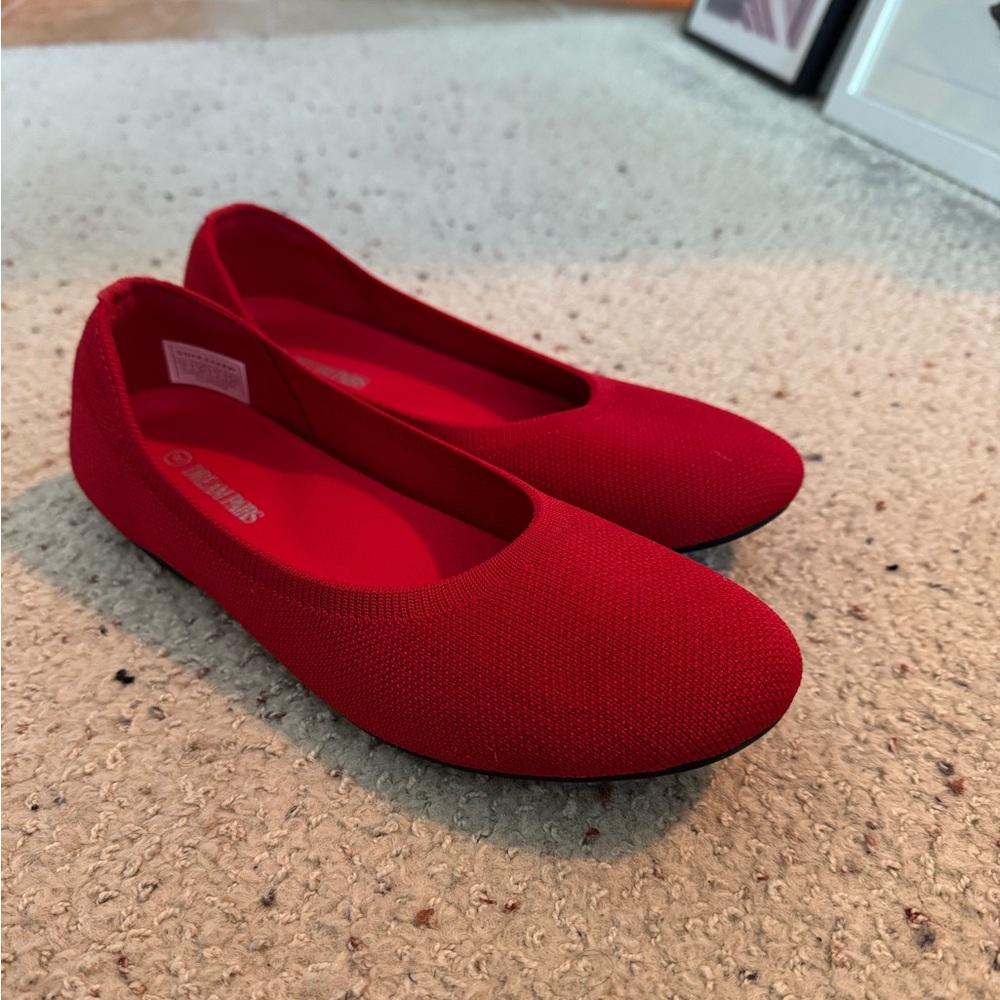 Dream Pairs Red Women's Flats
